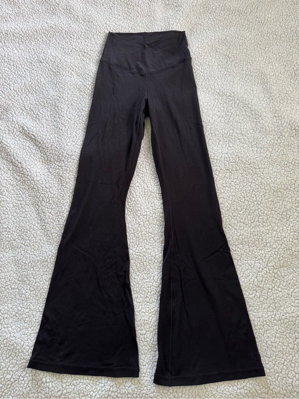 aerie Black High-Waist Cross Over Flare Leggings